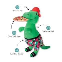 Fringe Studio Pizzasaurus Rex Dinosaur Plush Dog Toy - Extra Large Online