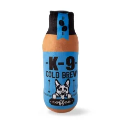 Fringe Studio Plush Bottle Squeaker Dog Toy - K-9 Cold Brew Best