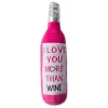 Fringe Studio Plush Bottle Squeaker Valentine's Dog Toy -  Love You More Than Wine Outlet