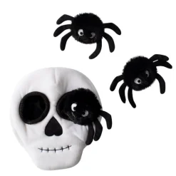 Fringe Studio Plush Squeaker Dog Toy - Skull Burrow + 3 Spiders Clearance