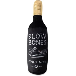 Fringe Studio Plush Squeaker Dog Toy - Slow Bones Bottle Pinot Noir Sale