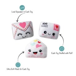 Fringe Studio Plush Squeaker Dog Toy - Sealed With A Kiss 3 Mini Toys Fashion