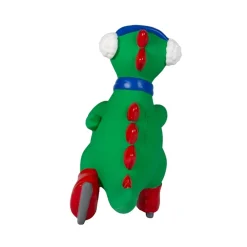 Fringe Studio Rexy On Ice Natural Latex Squeaker Christmas Dino Dog Toy Fashion