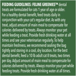 Greenies Feline Cat Dental Treats Oven Roasted Chicken Flavour 277g Tub New