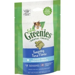 Greenies Feline Cat Dental Treats Tempting Tuna Flavour 60g - 10 Packs New