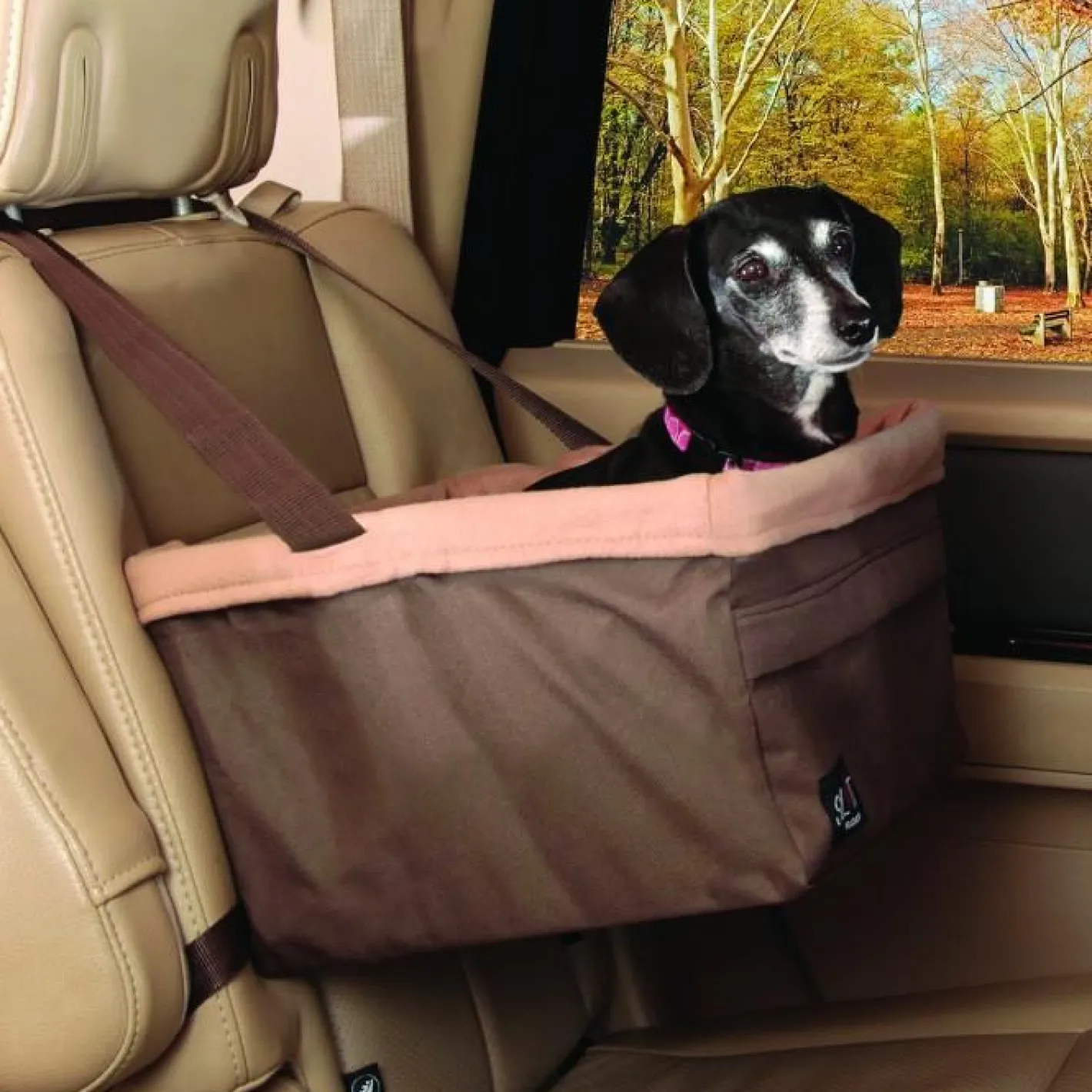 Petsafe Happy Ride (Solvit) Booster Safety Seat for Dogs in Chocolate - Large Sale