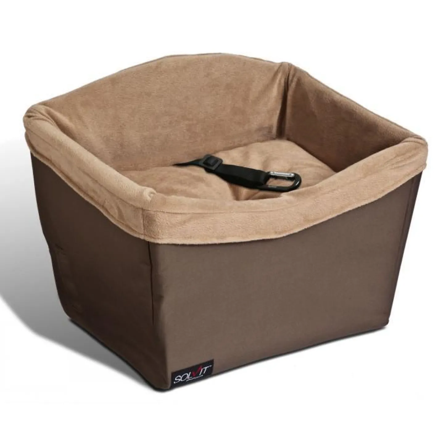 Petsafe Happy Ride Solvit Jumbo On-Seat Booster Safety Seat in Chocolate for Small to Medium Dogs Fashion