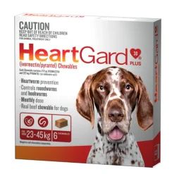 Heartgard 30 Plus Chews for Large Dogs 23-45kg Brown (6s) Sale