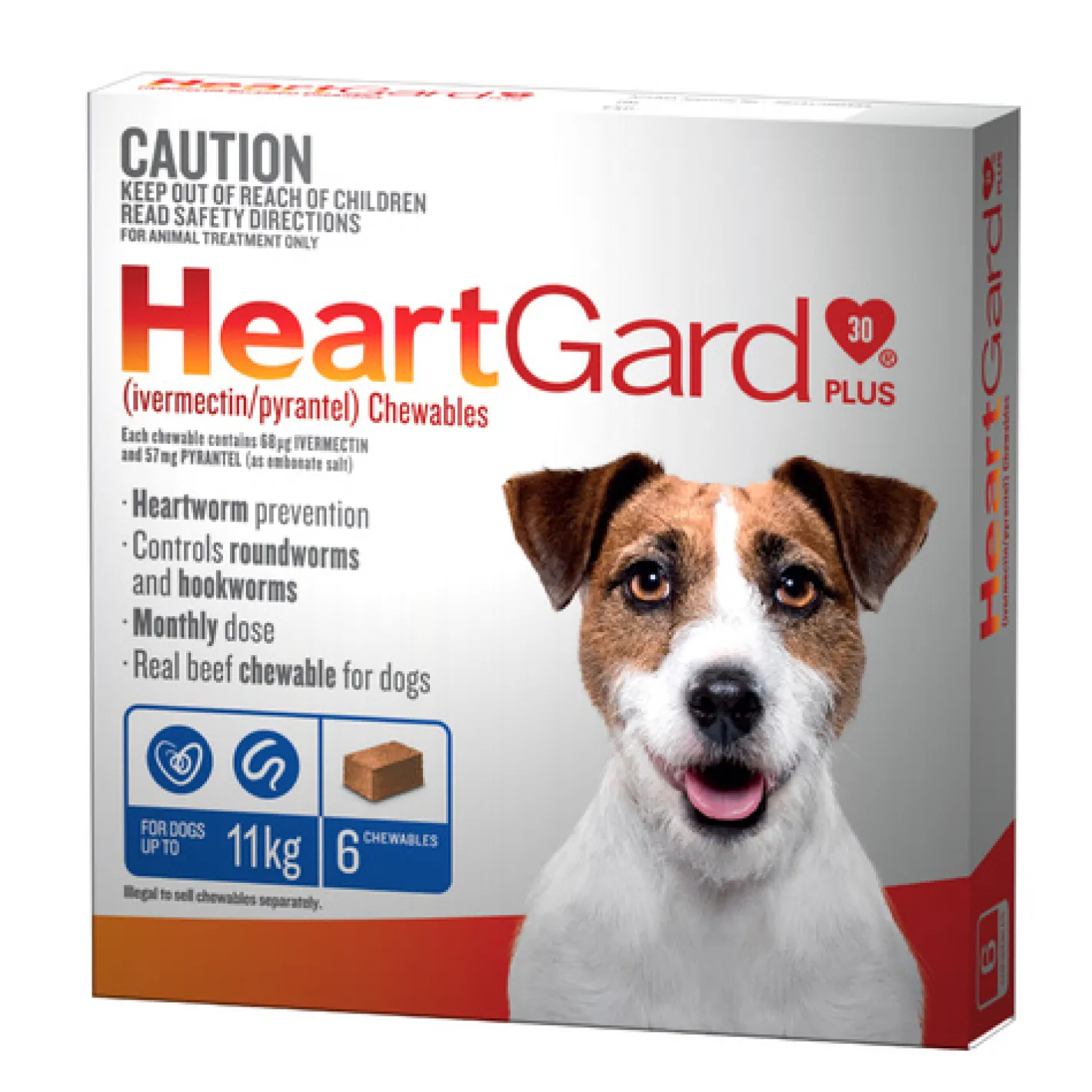 Heartgard 30 Plus Chews for Small Dogs Up to 11kg Blue (6s) Online