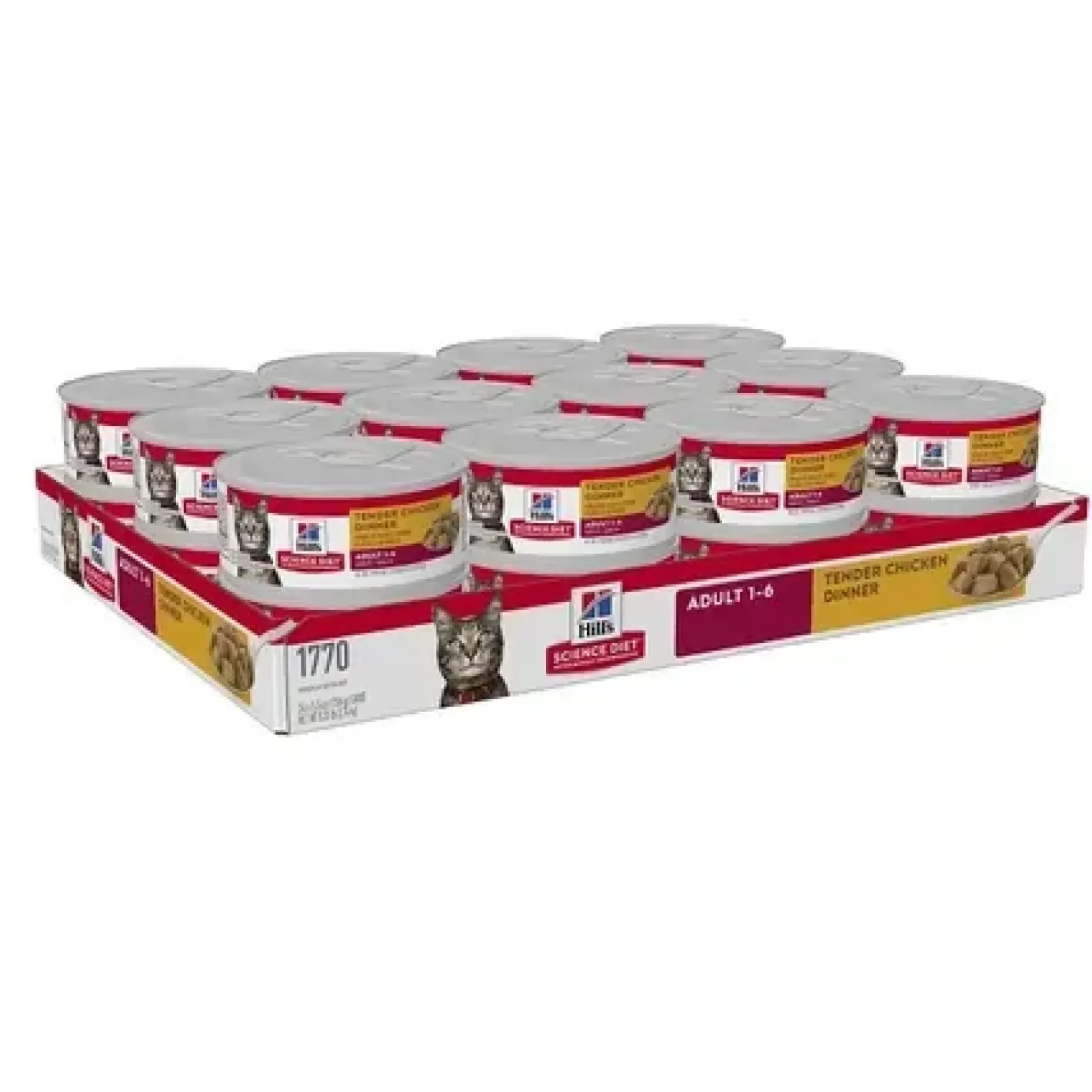 Hills Science Diet Adult Tender Dinners Chicken Cat Food 156g x 24 Cans Outlet