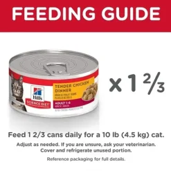 Hills Science Diet Adult Tender Dinners Chicken Cat Food 156g x 24 Cans Outlet