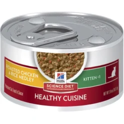 Hills Science Diet Kitten Healthy Cuisine Chicken & Rice Medley Cat Food 79g x 24 Cans Clearance