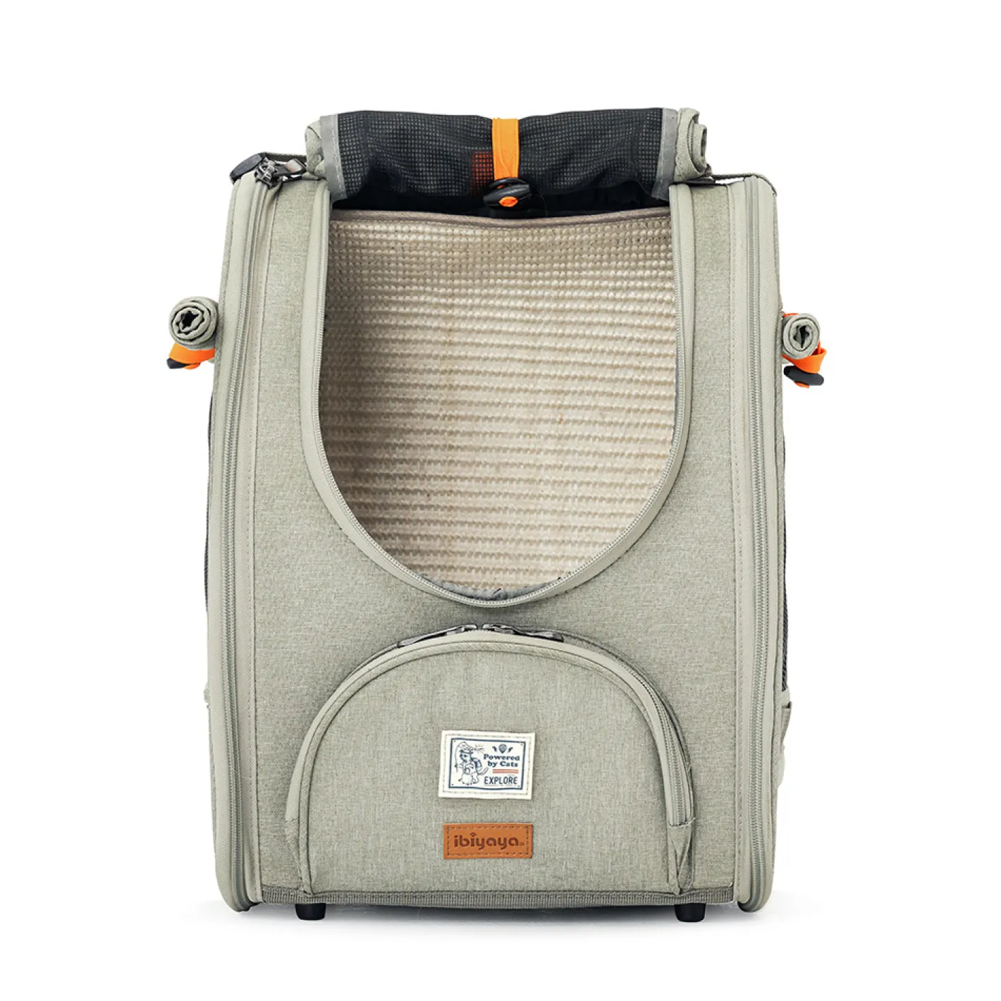 Ibiyaya Adventure Cat & Small Dog Carrier Backpack - Grey-Green Hot
