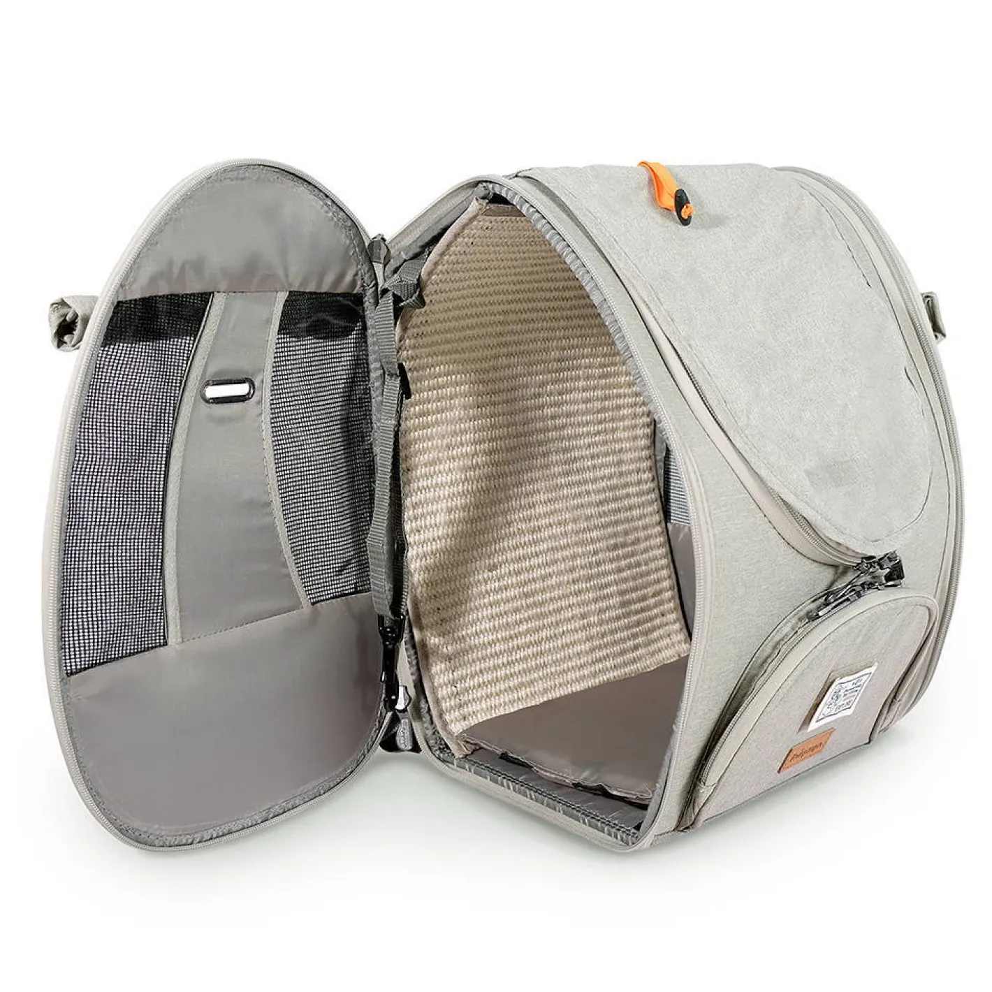Ibiyaya Adventure Cat & Small Dog Carrier Backpack - Grey-Green Hot