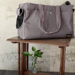 Ibiyaya Canvas Pet Carrier Tote for Cats & Dogs - Grey New