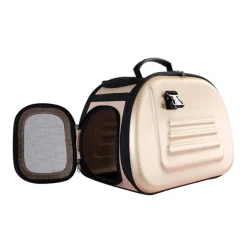 Ibiyaya Classic Foldable Pet Carrier with Multiple Access Points - Beige Clearance