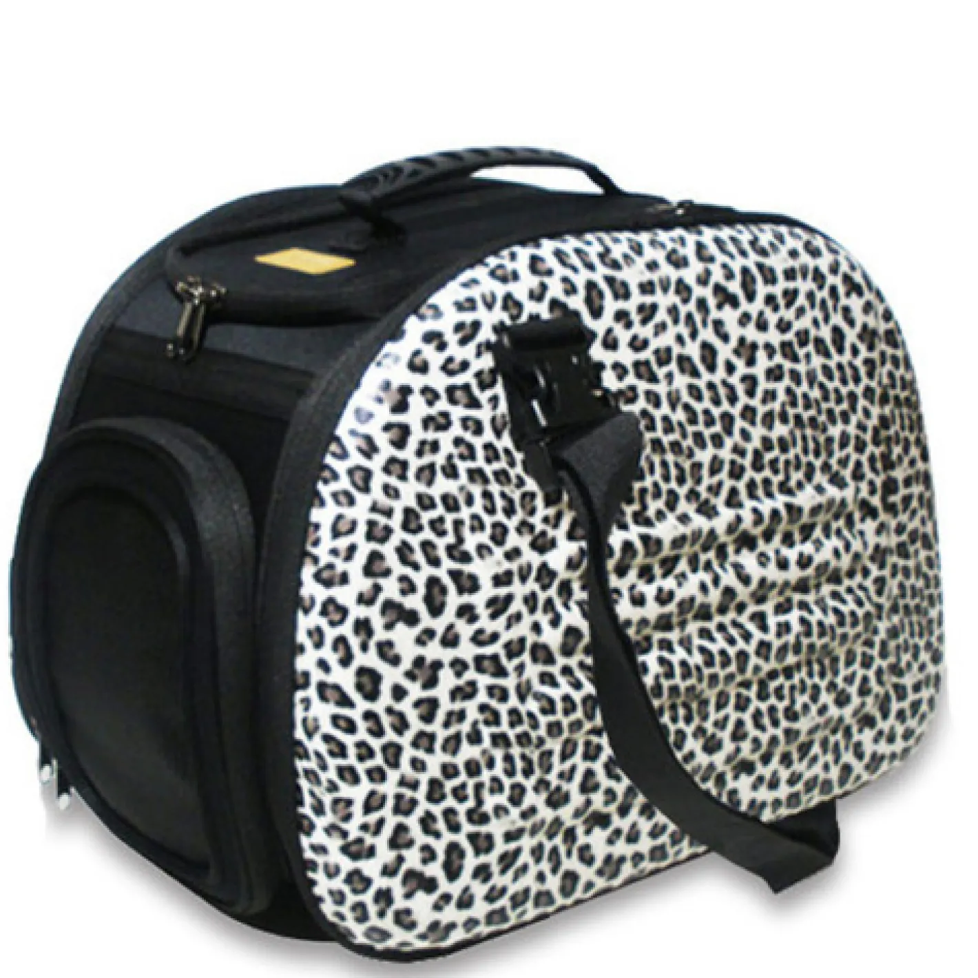 Ibiyaya Classic Foldable Pet Carrier with Multiple Access Points - Safari Leopard Hot