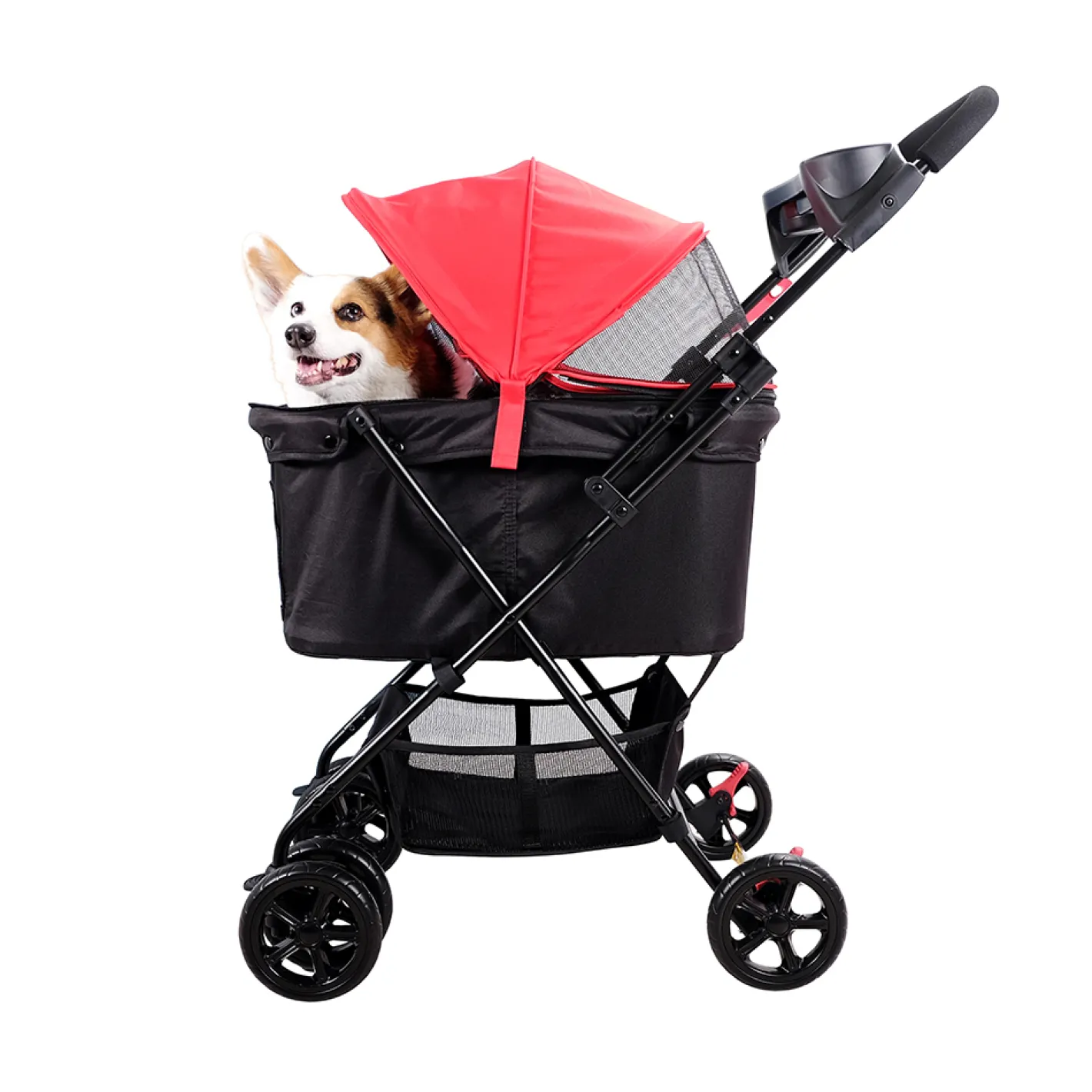 Ibiyaya Easy Strolling Pet Buggy for Cats & Dogs up to 20kg - Rouge Red Outlet