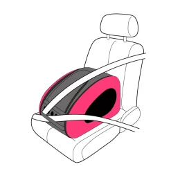 Ibiyaya EVA Pet Carrier/Wheeled Carrier Backpack - Hot Pink Outlet