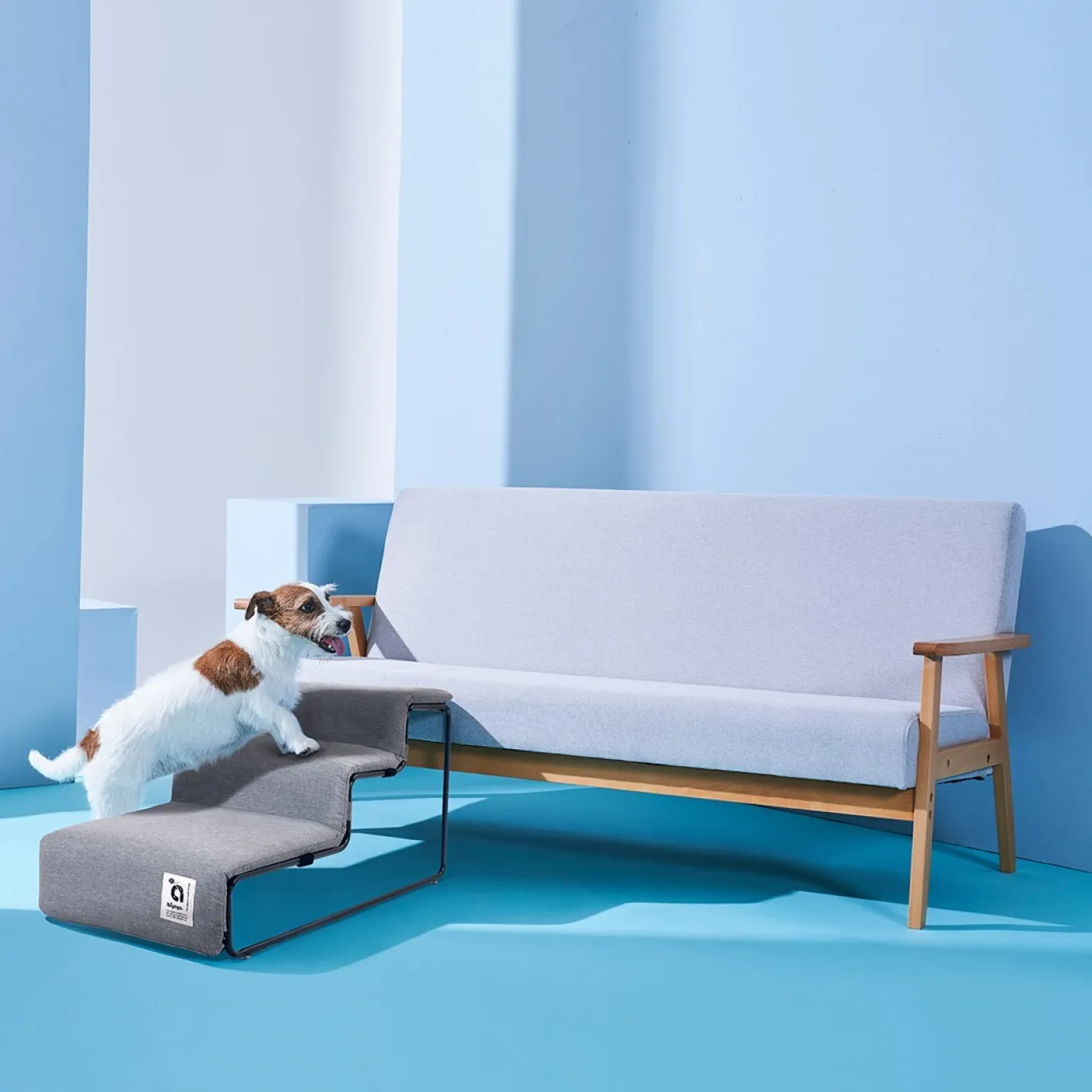 Ibiyaya Everest Practical Pet Stairs for Cats & Dogs - NEW Large Steps - Grey Online