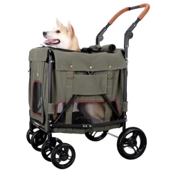 Ibiyaya Gentle Giant Dual Entry Easy-Folding Pet Wagon Stroller Pram for Dogs up to 25kg Sale