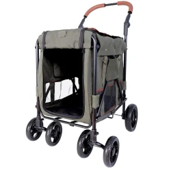 Ibiyaya Gentle Giant Dual Entry Easy-Folding Pet Wagon Stroller Pram for Dogs up to 25kg Sale