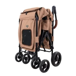 Ibiyaya Gentle Giant Dual Entry Pet Wagon Stroller Pram for Dogs up to 25kg - Peach Discount
