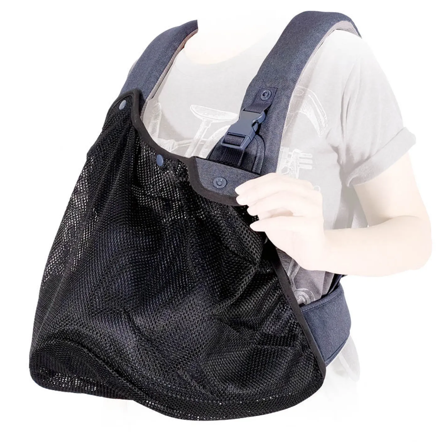 Ibiyaya Hug Pack Padded & Mesh Dog Sling Carrier - Denim Blue Clearance