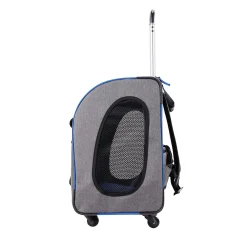 Ibiyaya New Liso Backpack Parallel Transport Pet Trolley - Slate/Sapphire New