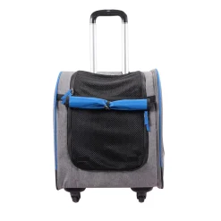 Ibiyaya New Liso Backpack Parallel Transport Pet Trolley - Slate/Sapphire New