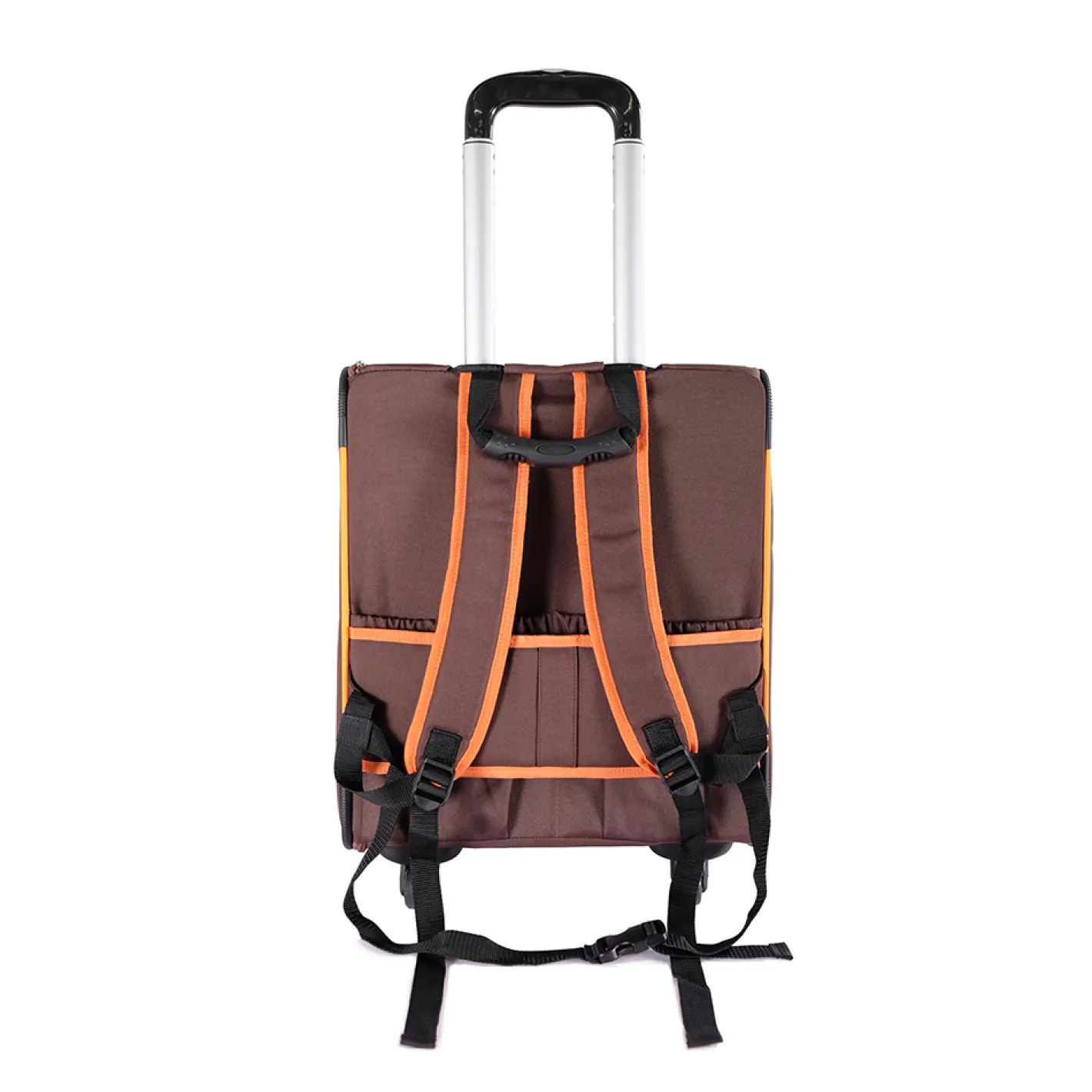Ibiyaya New Liso Backpack Parallel Transport Pet Trolley- Orange/Brown Discount