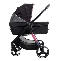 Ibiyaya Retro Luxe Folding Pet Stroller for Pets up to 30kg - Prism Black Discount