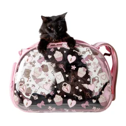 Ibiyaya Transparent Pet Carrier - Pink Valentine Best