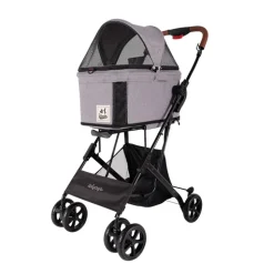 Ibiyaya Travois Tri-fold Pet Travel Stroller System - Nimbus Gray Sale
