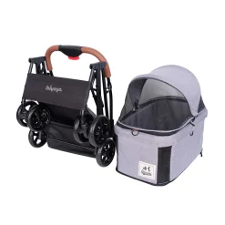 Ibiyaya Travois Tri-fold Pet Travel Stroller System - Nimbus Gray Sale