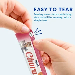 Inaba Cat Churu Meal Topper Treat - Creamy Salmon & Tuna Recipe 24 x 14g Tubes Discount