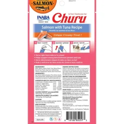 Inaba Cat Churu Meal Topper Treat - Creamy Salmon & Tuna Recipe 24 x 14g Tubes Discount