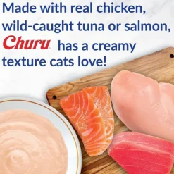Inaba Cat Churu Meal Topper Treat - Creamy Tuna & Chicken Recipe 24 x 14g Tubes Outlet