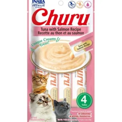 Inaba Cat Churu Meal Topper Treat - Creamy Tuna & Salmon Recipe 24 x 14g Tubes Online
