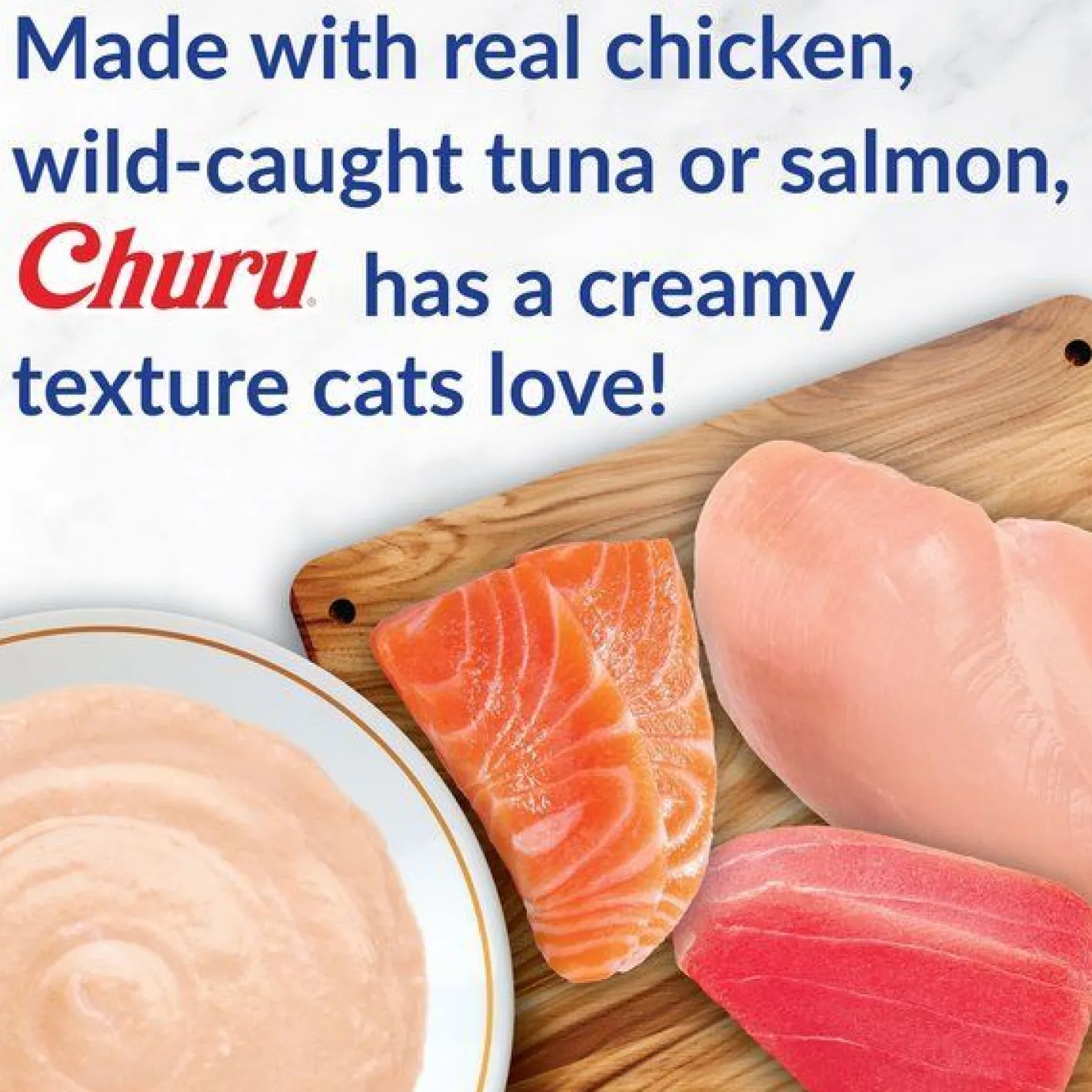 Inaba Cat Churu Meal Topper Treat - Creamy Tuna Recipe 24 x 14g Tubes Sale