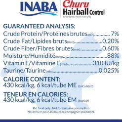 Inaba Cat Churu Meal Topper Treat - Hairball Control Creamy Tuna Recipe 24 x 14g Tubes Fashion