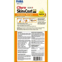 Inaba Cat Churu Meal Topper Treat - Skin & Coat Creamy Chicken Recipe 24 x 14g Tubes New