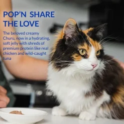 Inaba Cat Churu Pop'N Serve Treat or Meal Topper Tuna Recipe 8 x 35g Cups Clearance