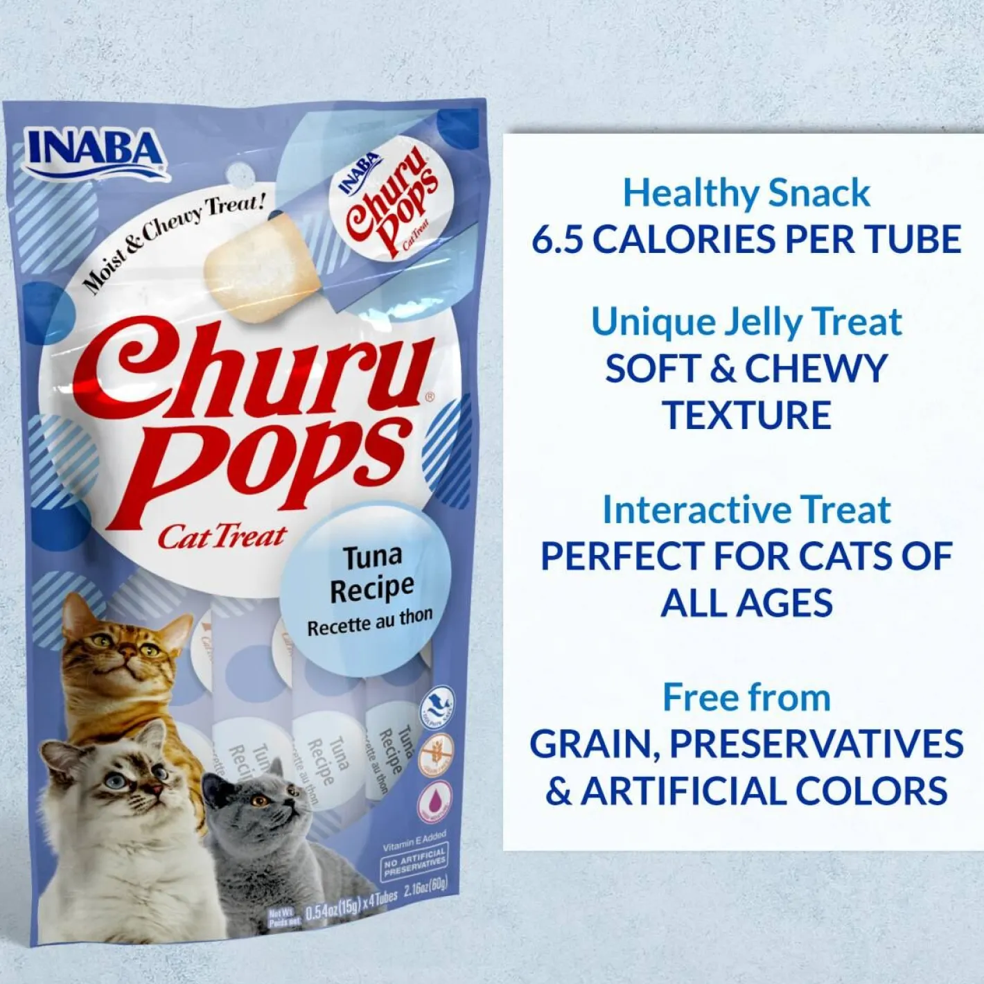 Inaba Cat Churu Pops Meal Topper Treat - Creamy Tuna & Chicken Recipe 24 x 15g Tubes Hot