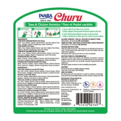 Inaba Cat Churu Pops Meal Topper Treat - Creamy Tuna & Chicken Varieties 50 x 15g Tubes Discount