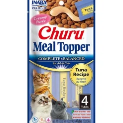 Inaba Cat Complete Balanced Meal Topper Treat - Creamy Tuna - 24 x 14g Tubes Hot