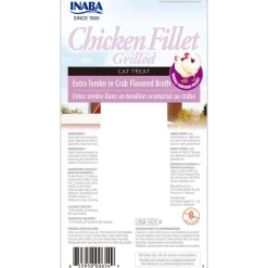 Inaba Cat Extra Tender Grilled Chicken in Crab Flavoured broth - 6-pack Hot