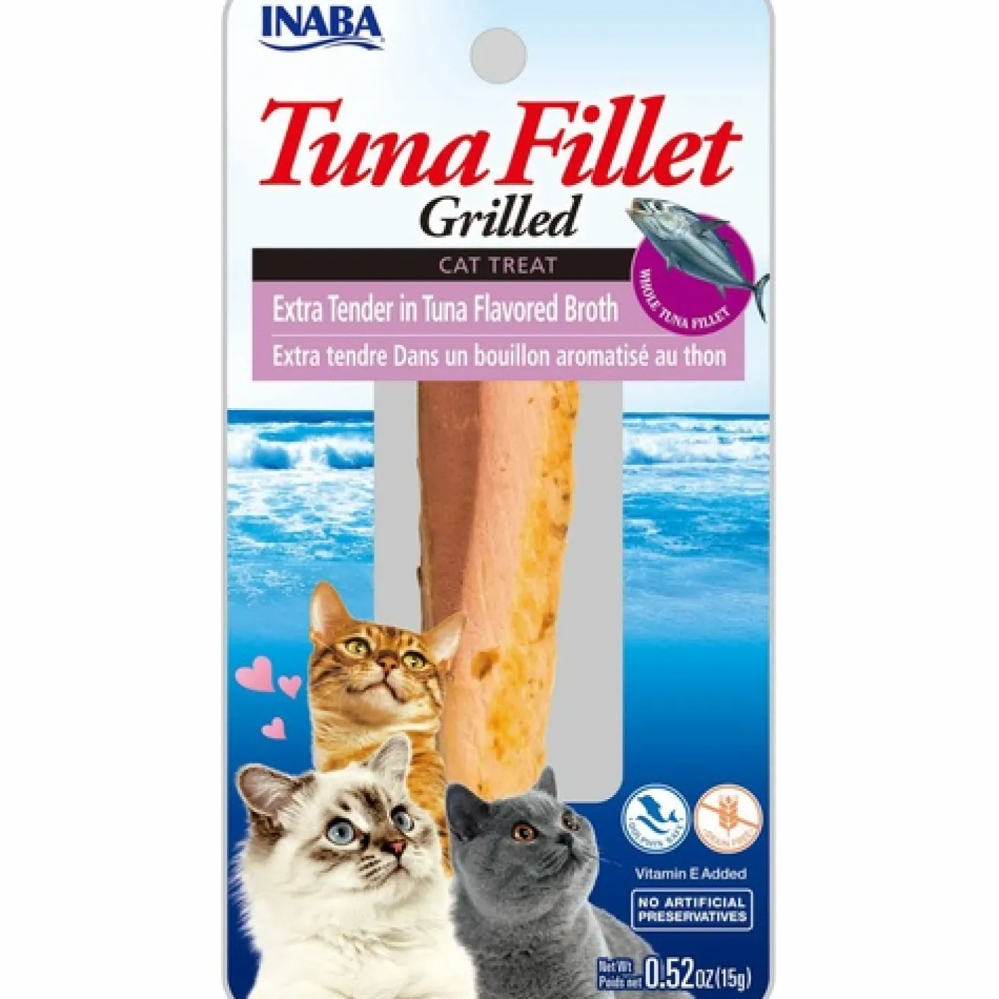 Inaba Cat Extra Tender Grilled Tuna Fillet in Tuna Flavoured Broth Meal Topper Treat - 6-Pack New