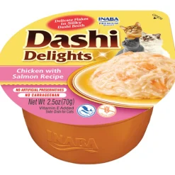 Inaba Cat Food Dashi Delights Chicken & Salmon Flakes in Dashi Broth - 6 cups x 70g Fashion