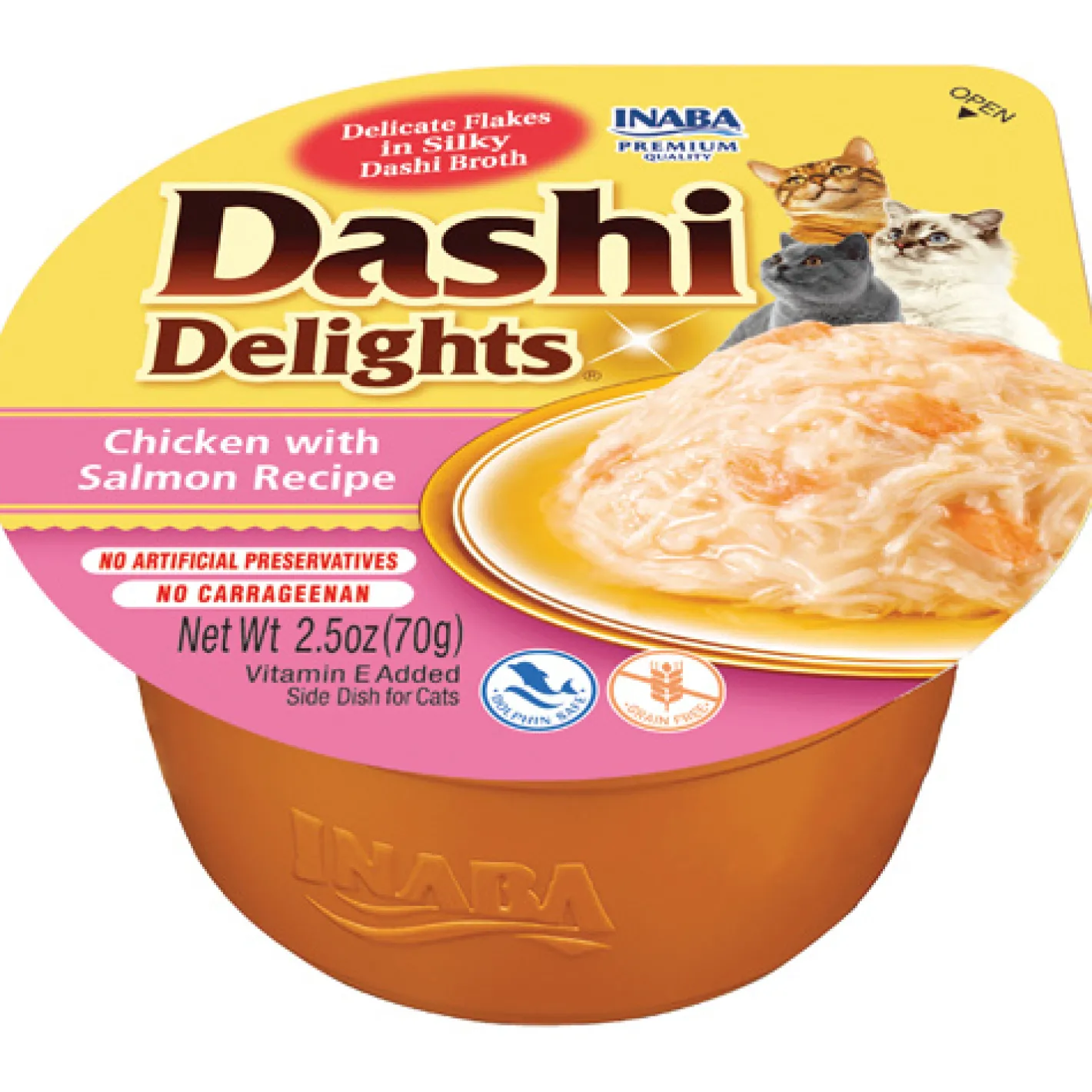 Inaba Cat Food Dashi Delights Chicken & Salmon Flakes in Dashi Broth - 6 cups x 70g Fashion